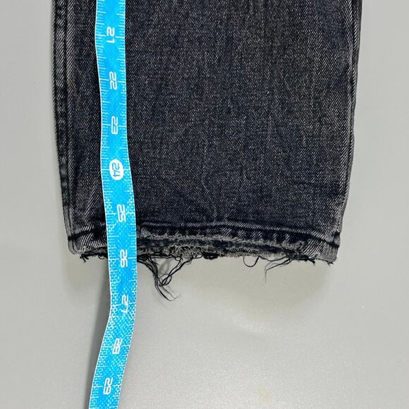 Abercrombie & Fitch 90s Ultra High Rise Ankle Straight Jeans Black Curve Love - Picture 9 of 11